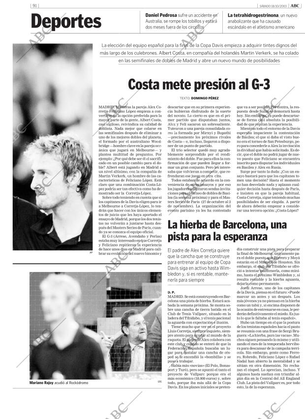 ABC MADRID 18-10-2003 página 91