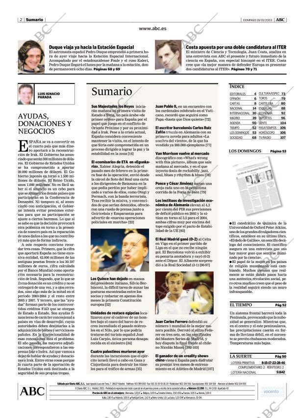 ABC MADRID 19-10-2003 página 2