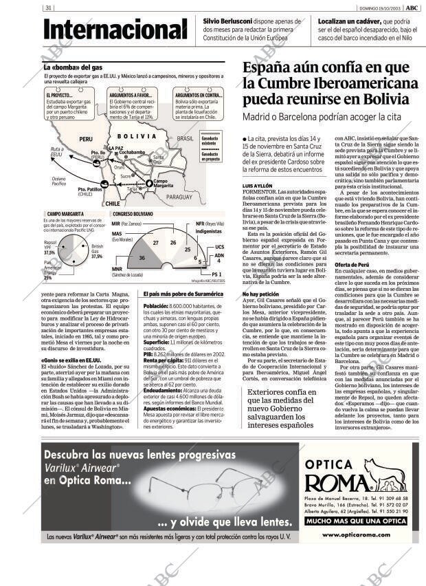 ABC MADRID 19-10-2003 página 31