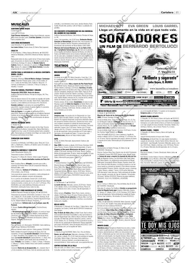 ABC MADRID 19-10-2003 página 85