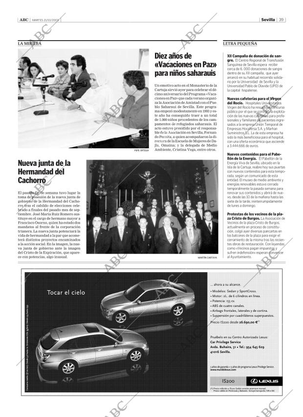 ABC SEVILLA 21-10-2003 página 39