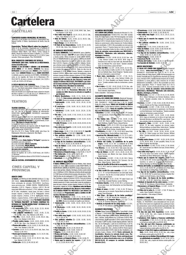ABC SEVILLA 21-10-2003 página 66