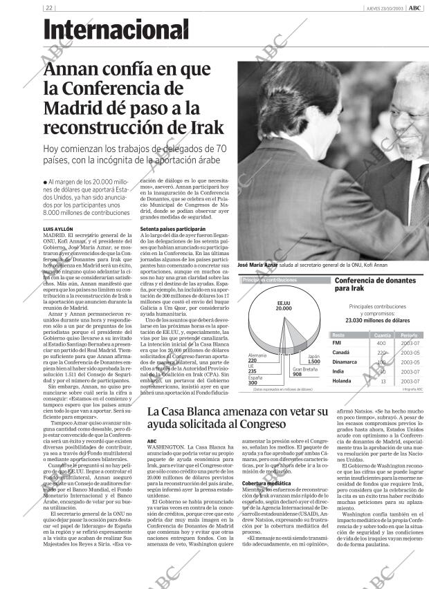 ABC MADRID 23-10-2003 página 22