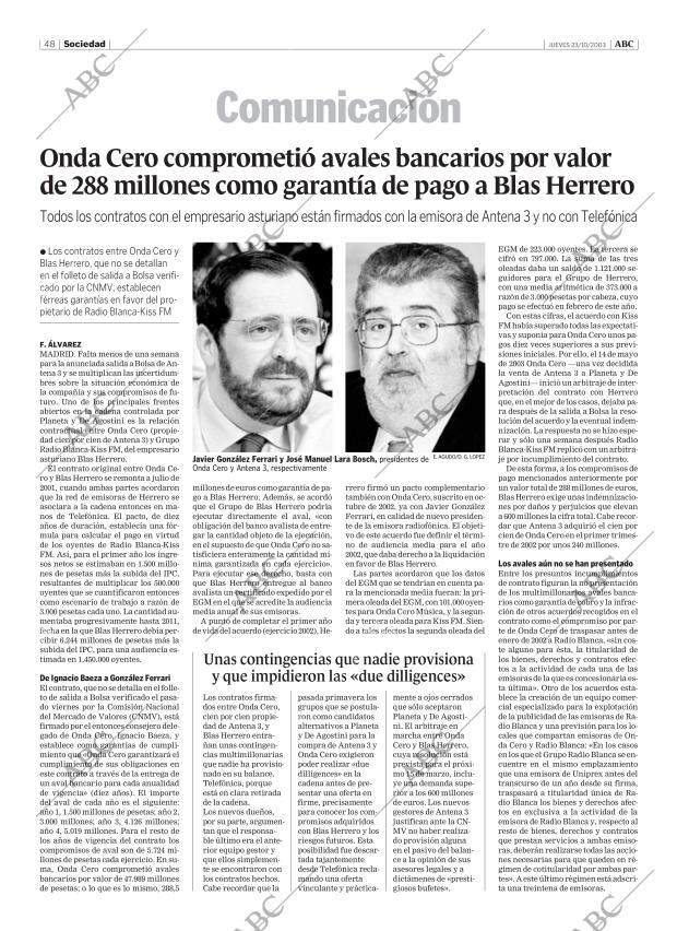 ABC MADRID 23-10-2003 página 48