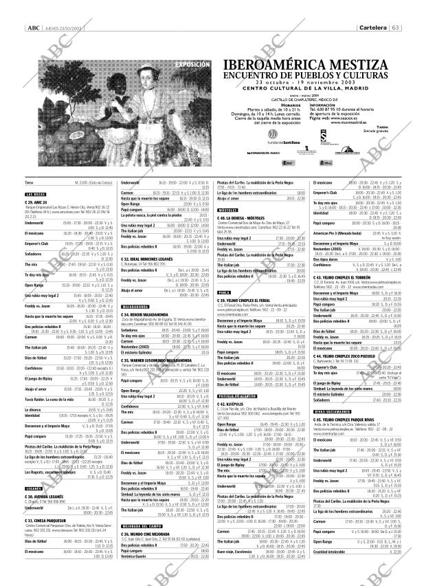 ABC MADRID 23-10-2003 página 63