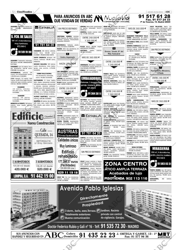 ABC MADRID 23-10-2003 página 72