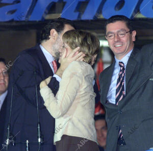 celebración en la calle Génova de la victoria del Pp A las Elecciones de la...