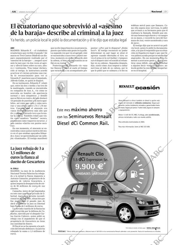 ABC MADRID 25-10-2003 página 19
