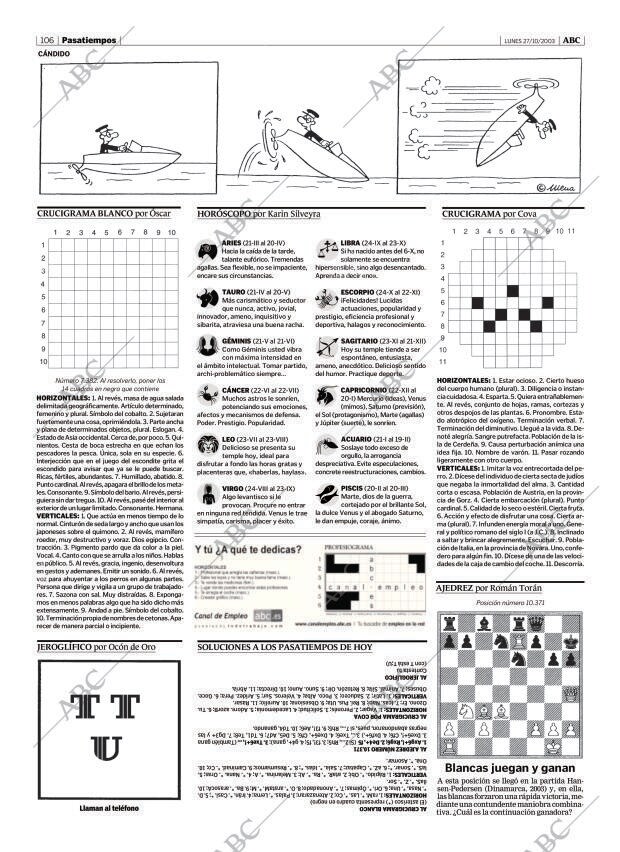ABC MADRID 27-10-2003 página 106