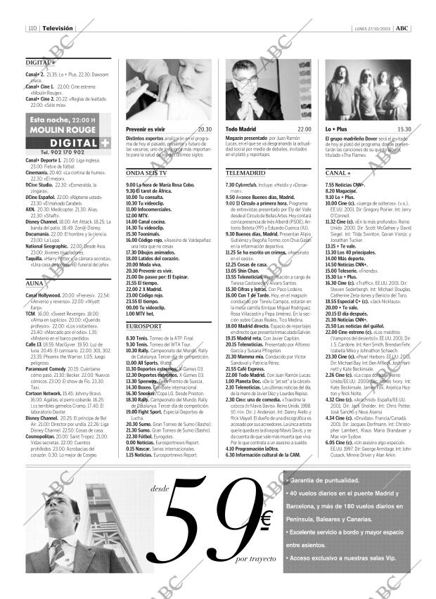 ABC MADRID 27-10-2003 página 110