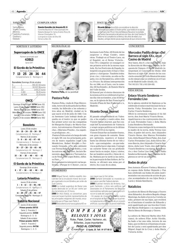 ABC MADRID 27-10-2003 página 46