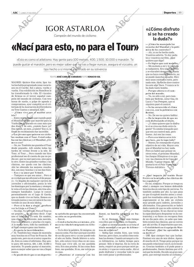 ABC MADRID 27-10-2003 página 99