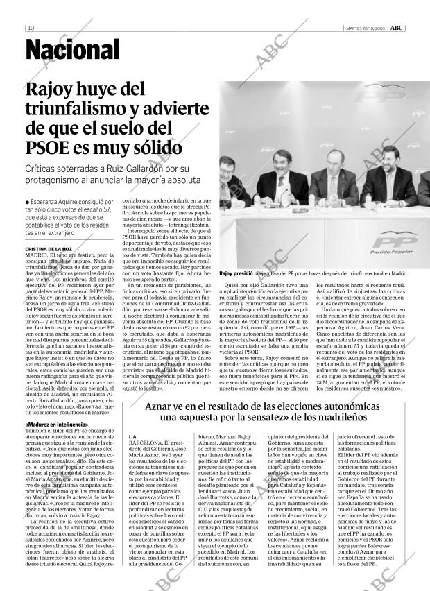 ABC MADRID 28-10-2003 página 10