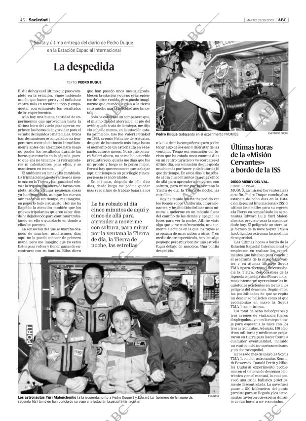 ABC MADRID 28-10-2003 página 46