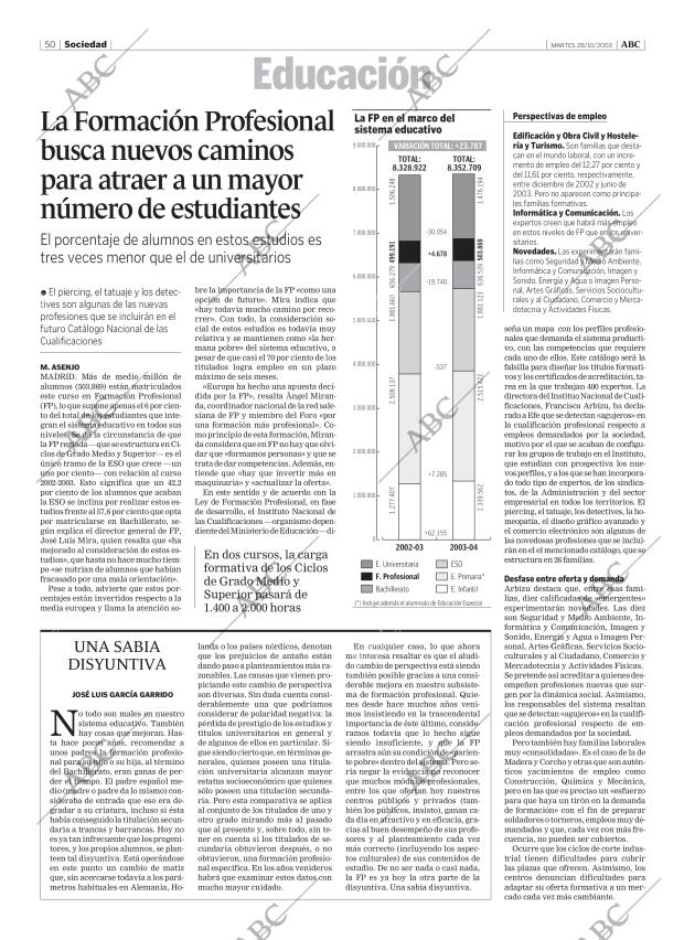 ABC MADRID 28-10-2003 página 50