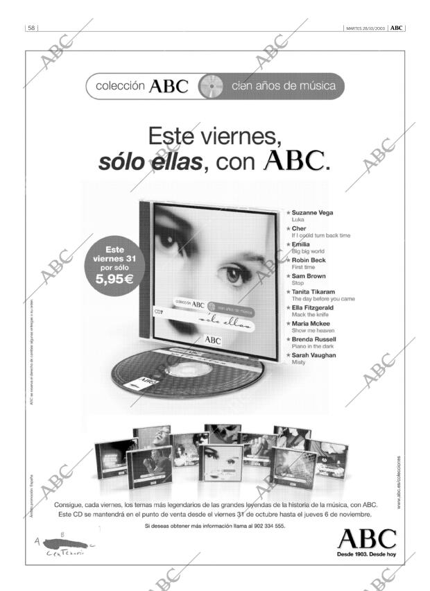 ABC MADRID 28-10-2003 página 58