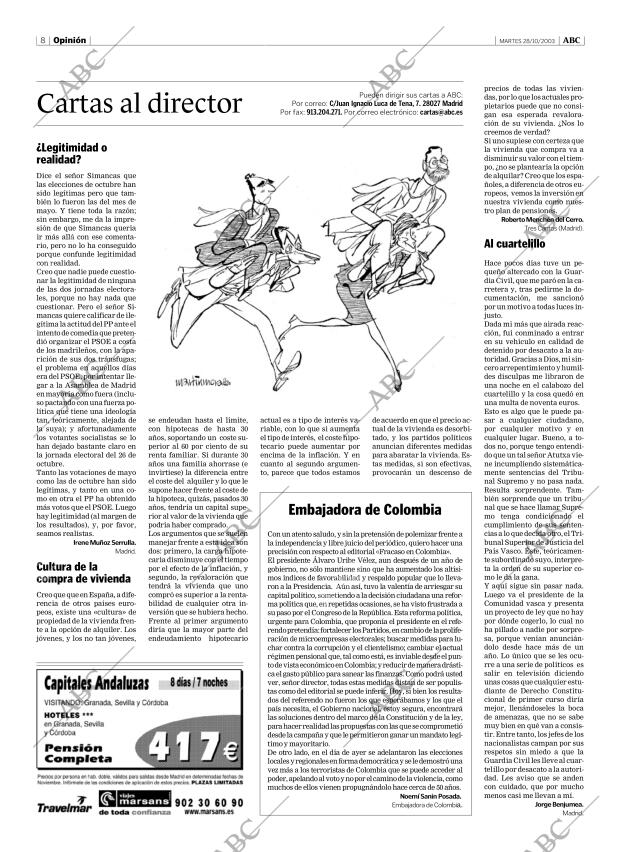 ABC MADRID 28-10-2003 página 8