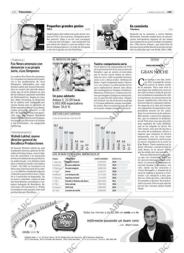 ABC MADRID 31-10-2003 página 100