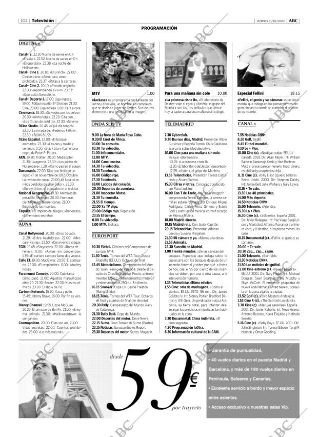 ABC MADRID 31-10-2003 página 102