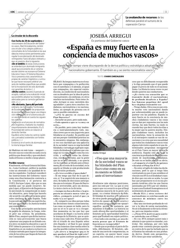 ABC MADRID 31-10-2003 página 11