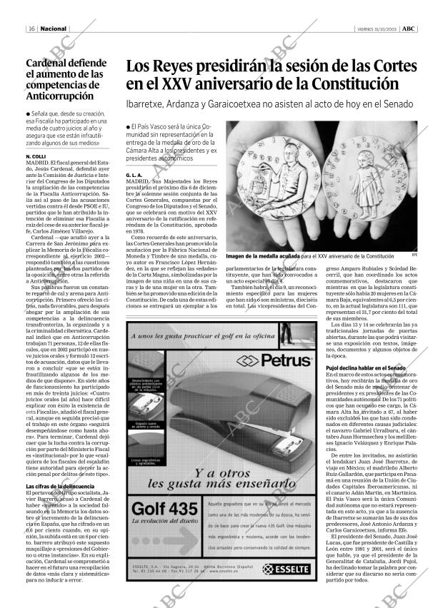 ABC MADRID 31-10-2003 página 16