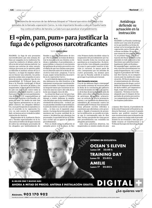 ABC MADRID 31-10-2003 página 17