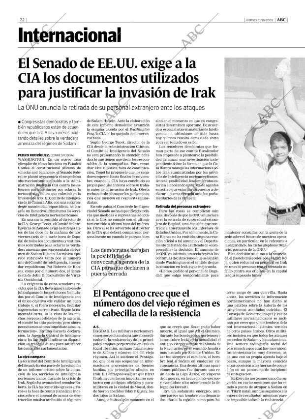 ABC MADRID 31-10-2003 página 22