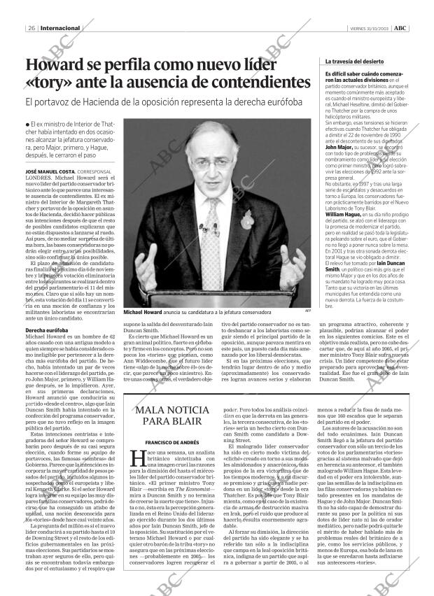 ABC MADRID 31-10-2003 página 26