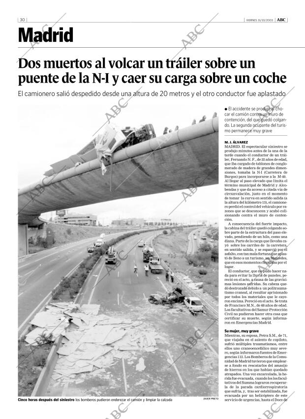 ABC MADRID 31-10-2003 página 30