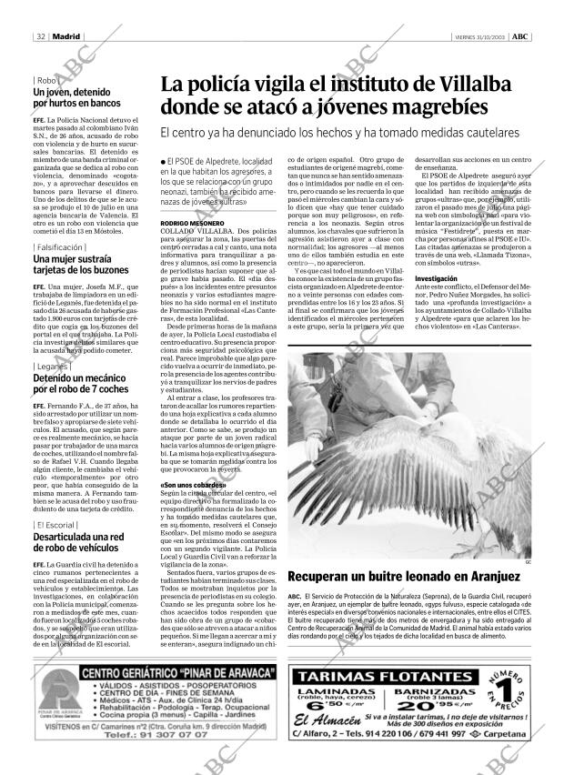 ABC MADRID 31-10-2003 página 32