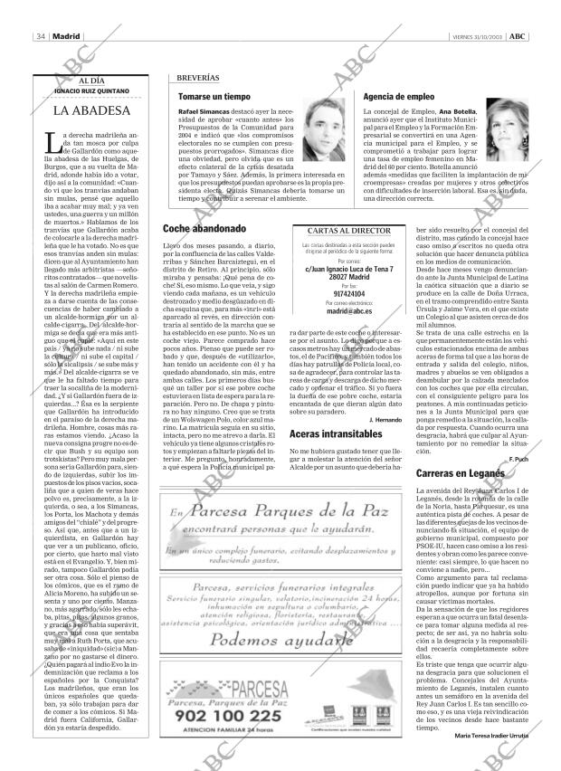 ABC MADRID 31-10-2003 página 34