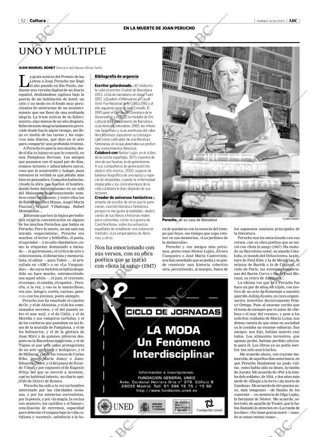 ABC MADRID 31-10-2003 página 52
