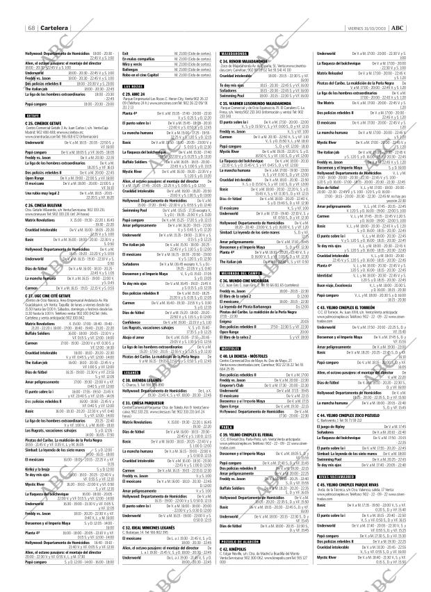 ABC MADRID 31-10-2003 página 68