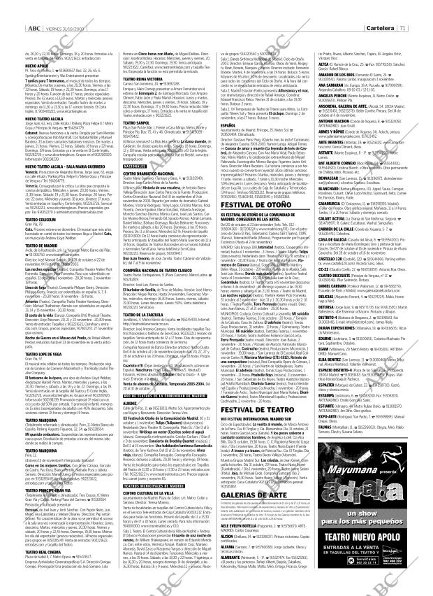 ABC MADRID 31-10-2003 página 71