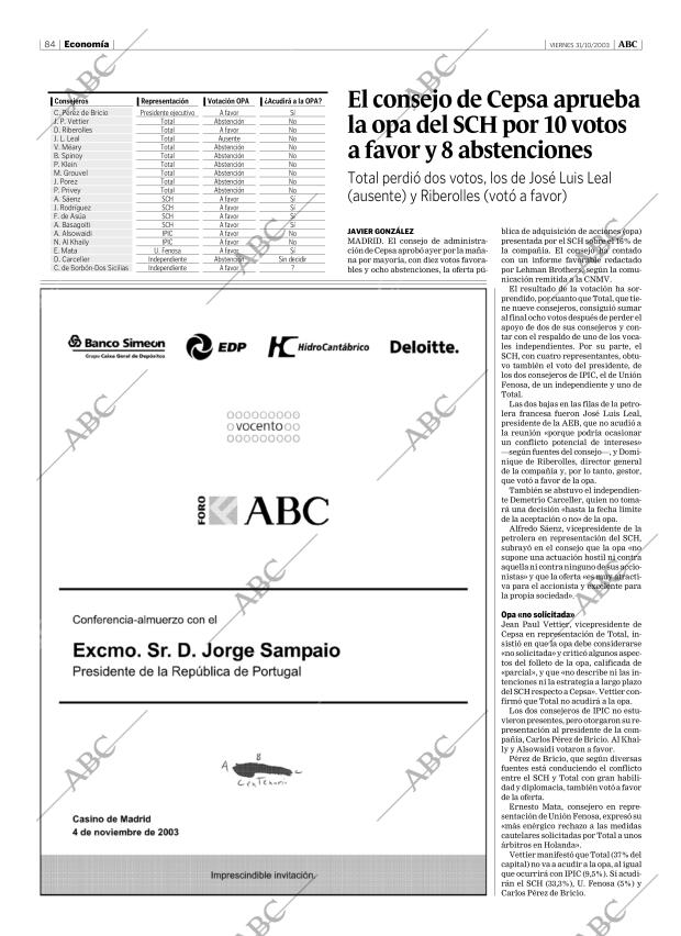 ABC MADRID 31-10-2003 página 84