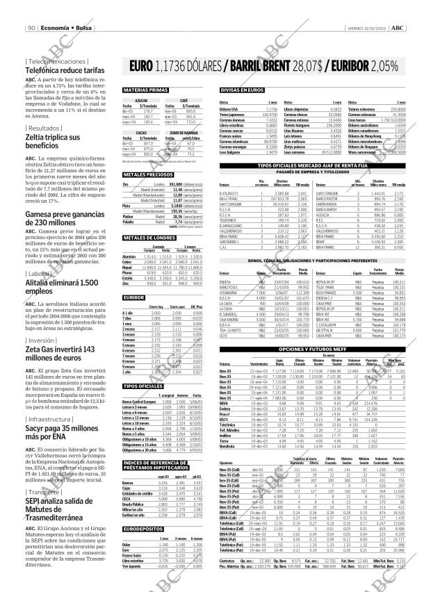 ABC MADRID 31-10-2003 página 90