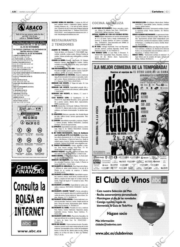 ABC SEVILLA 31-10-2003 página 63