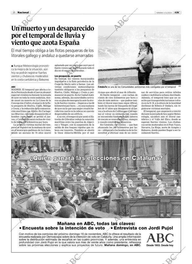 ABC MADRID 01-11-2003 página 18
