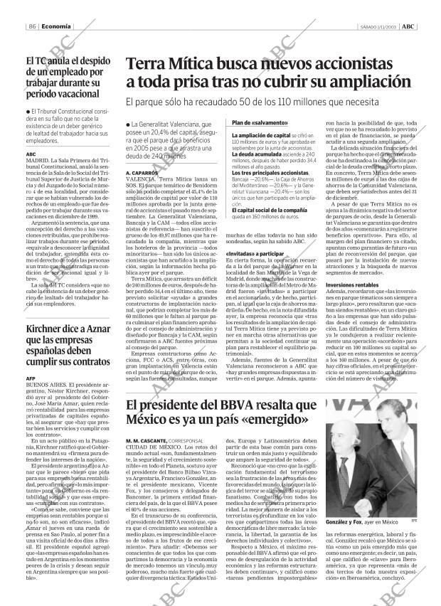 ABC MADRID 01-11-2003 página 86