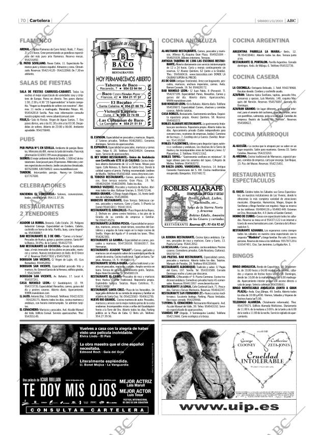ABC SEVILLA 01-11-2003 página 70
