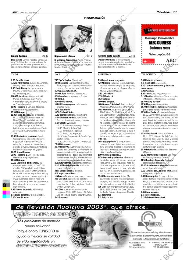 ABC MADRID 02-11-2003 página 107