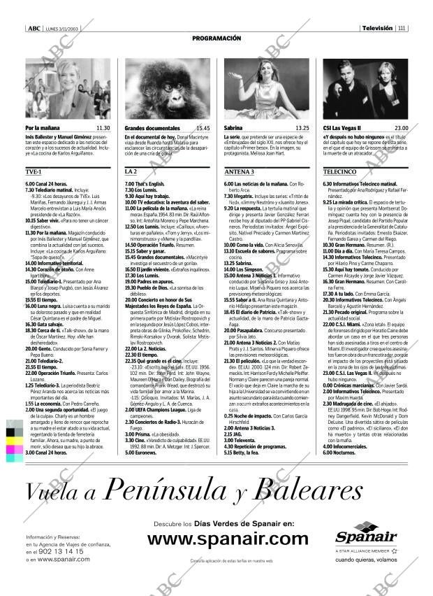 ABC MADRID 03-11-2003 página 111