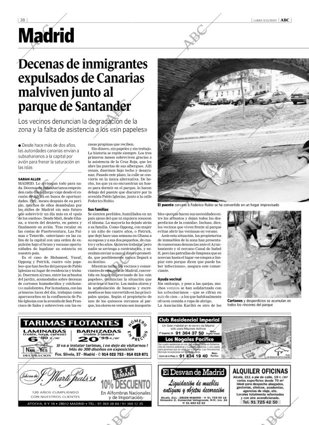 ABC MADRID 03-11-2003 página 38