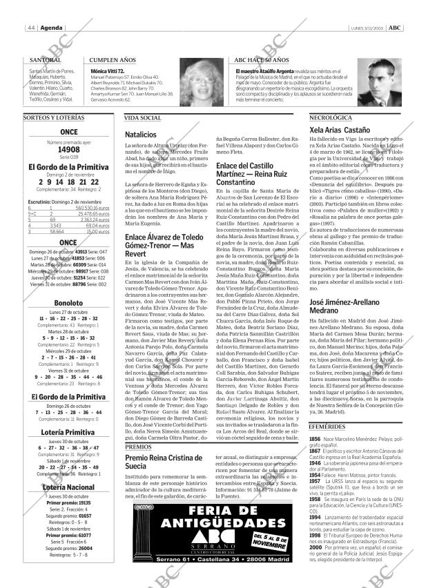 ABC MADRID 03-11-2003 página 44