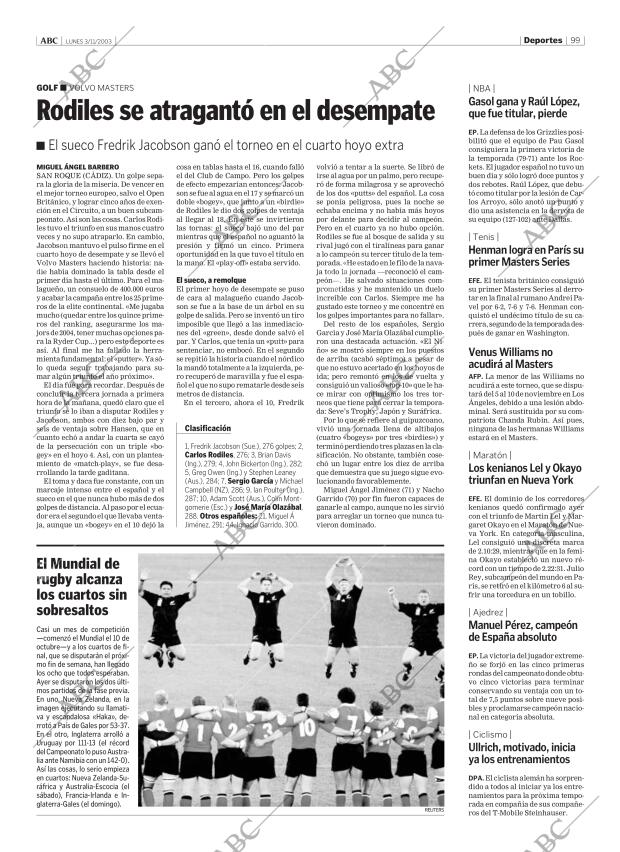 ABC MADRID 03-11-2003 página 99