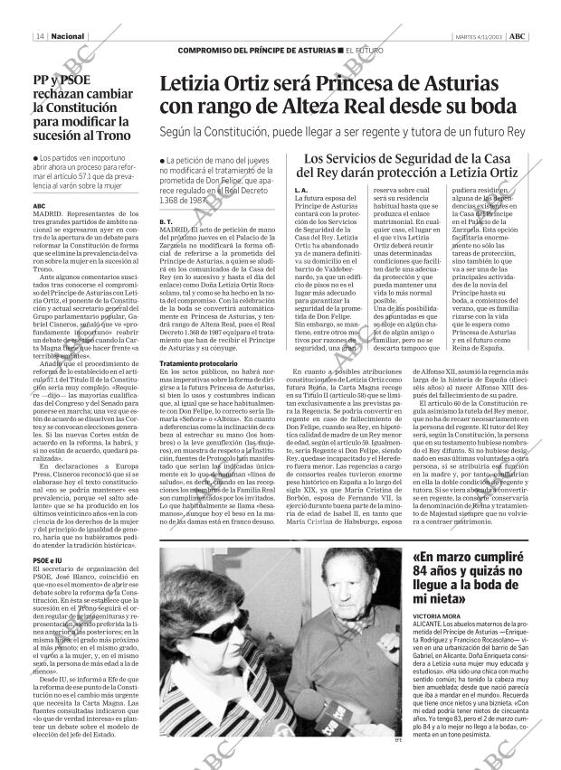 ABC MADRID 04-11-2003 página 14