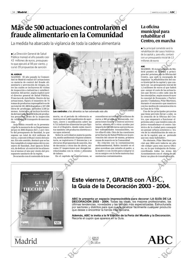 ABC MADRID 04-11-2003 página 34