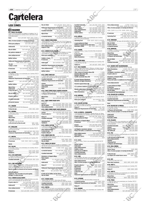 ABC MADRID 04-11-2003 página 57