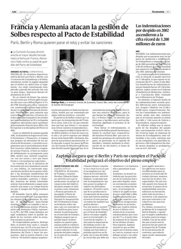 ABC MADRID 04-11-2003 página 85