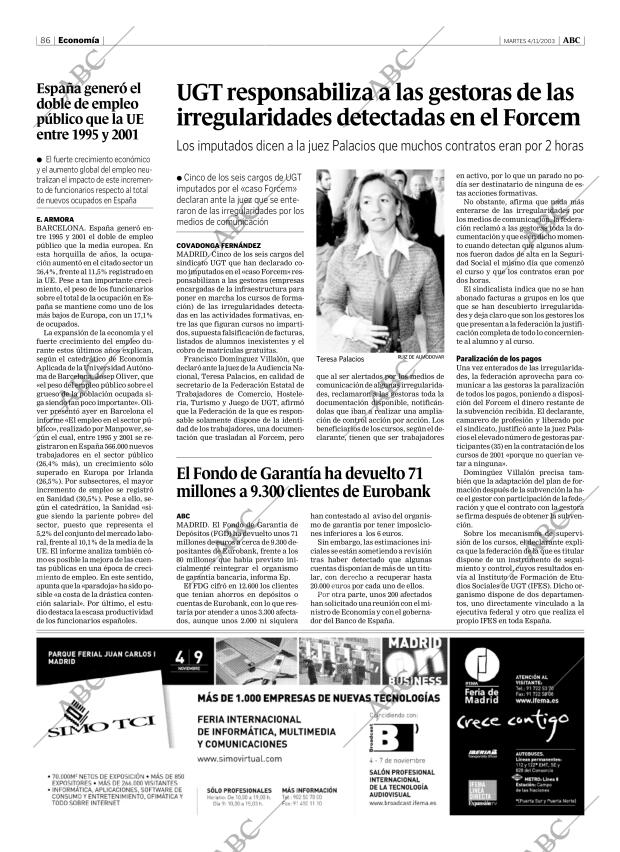 ABC MADRID 04-11-2003 página 86